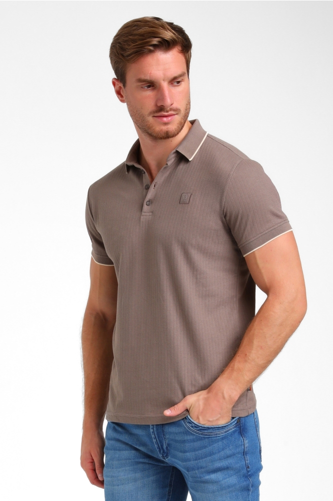 LUXE JACQUARD POLO 235923 DESERT TAUPE